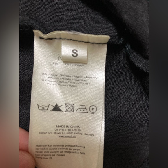 Numph - Danish brand turtle neck dotty black sweatshirt - size S - Picture 8 of 9